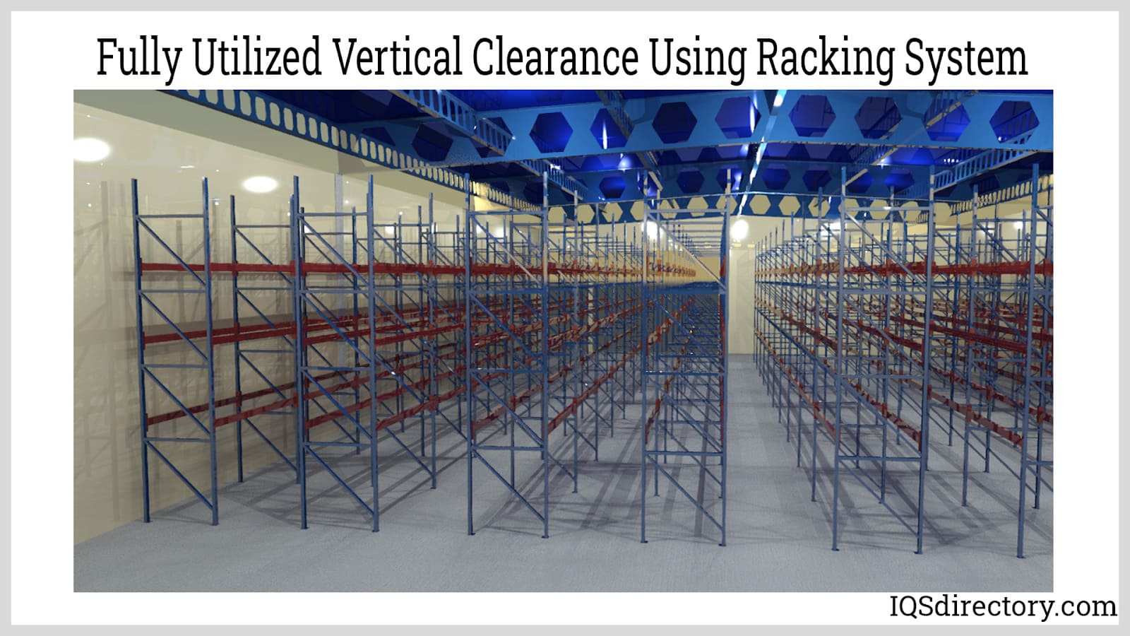 fully utilized vertical clearance using racking system